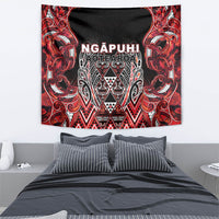 Aotearoa Ngapuhi Tapestry Maori Red Tribal Paua Shell Pattern DT05 - Polynesian Pride