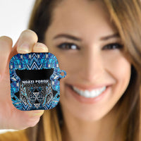 Aotearoa Ngati Porou AirPods Case Maori Light Blue Tribal Paua Shell Pattern DT05 - Polynesian Pride