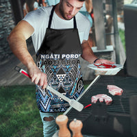 Aotearoa Ngati Porou Apron Maori Light Blue Tribal Paua Shell Pattern DT05 - Polynesian Pride