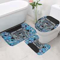 Aotearoa Ngati Porou Bathroom Set Maori Light Blue Tribal Paua Shell Pattern DT05 - Polynesian Pride