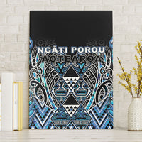 Aotearoa Ngati Porou Canvas Wall Art Maori Light Blue Tribal Paua Shell Pattern DT05 Without Frame Blue - Polynesian Pride