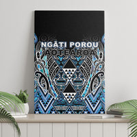 Aotearoa Ngati Porou Canvas Wall Art Maori Light Blue Tribal Paua Shell Pattern DT05 - Polynesian Pride