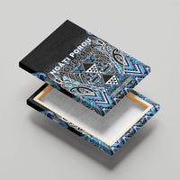 Aotearoa Ngati Porou Canvas Wall Art Maori Light Blue Tribal Paua Shell Pattern DT05 - Polynesian Pride