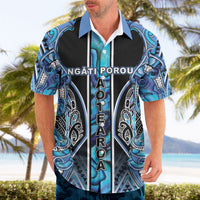 Aotearoa Ngati Porou Hawaiian Shirt Maori Light Blue Tribal Paua Shell Pattern DT05 - Polynesian Pride