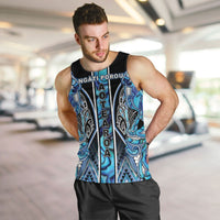 Aotearoa Ngati Porou Men Tank Top Maori Light Blue Tribal Paua Shell Pattern DT05 Blue - Polynesian Pride