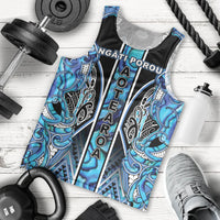 Aotearoa Ngati Porou Men Tank Top Maori Light Blue Tribal Paua Shell Pattern DT05 - Polynesian Pride