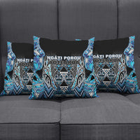 Aotearoa Ngati Porou Pillow Cover Maori Light Blue Tribal Paua Shell Pattern DT05 - Polynesian Pride