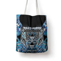 Aotearoa Ngati Porou Tote Bag Maori Light Blue Tribal Paua Shell Pattern DT05 - Polynesian Pride