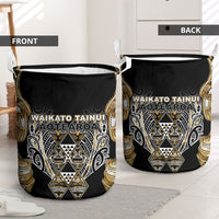 Aotearoa Waikato Tainui Laundry Basket Maori Light Gold Tribal Paua Shell Pattern DT05 - Polynesian Pride
