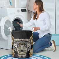 Aotearoa Waikato Tainui Laundry Basket Maori Light Gold Tribal Paua Shell Pattern DT05 - Polynesian Pride