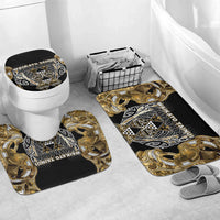 Aotearoa Waikato Tainui Bathroom Set Maori Light Gold Tribal Paua Shell Pattern DT05 Mat Set Only (3 pcs) One Size Yellow - Polynesian Pride