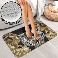 Aotearoa Waikato Tainui Bathroom Set Maori Light Gold Tribal Paua Shell Pattern DT05 - Polynesian Pride