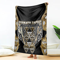 Aotearoa Waikato Tainui Blanket Maori Light Gold Tribal Paua Shell Pattern DT05 - Polynesian Pride