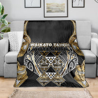 Aotearoa Waikato Tainui Blanket Maori Light Gold Tribal Paua Shell Pattern DT05 - Polynesian Pride