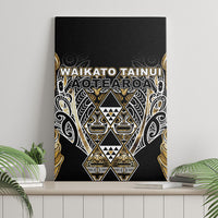 Aotearoa Waikato Tainui Canvas Wall Art Maori Light Gold Tribal Paua Shell Pattern DT05 - Polynesian Pride