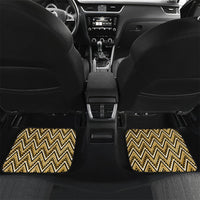 Aotearoa Waikato Tainui Car Mats Maori Light Gold Tribal Paua Shell Pattern DT05 Set 2pcs - Back Yellow - Polynesian Pride