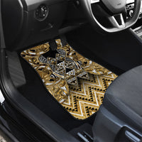 Aotearoa Waikato Tainui Car Mats Maori Light Gold Tribal Paua Shell Pattern DT05 - Polynesian Pride