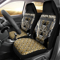 Aotearoa Waikato Tainui Car Seat Cover Maori Light Gold Tribal Paua Shell Pattern DT05 - Polynesian Pride