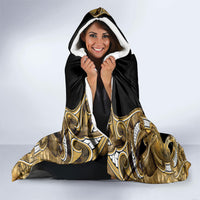 Aotearoa Waikato Tainui Hooded Blanket Maori Light Gold Tribal Paua Shell Pattern DT05 - Polynesian Pride