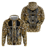 Aotearoa Waikato Tainui Hoodie Maori Light Gold Tribal Paua Shell Pattern DT05 - Polynesian Pride