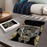 Aotearoa Waikato Tainui Puzzle Maori Light Gold Tribal Paua Shell Pattern DT05 - Polynesian Pride