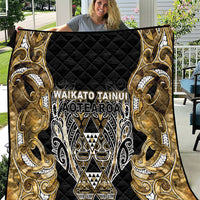 Aotearoa Waikato Tainui Quilt Maori Light Gold Tribal Paua Shell Pattern DT05 Yellow - Polynesian Pride