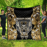 Aotearoa Waikato Tainui Quilt Maori Light Gold Tribal Paua Shell Pattern DT05 - Polynesian Pride