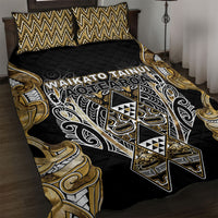 Aotearoa Waikato Tainui Quilt Bed Set Maori Light Gold Tribal Paua Shell Pattern DT05 Yellow - Polynesian Pride