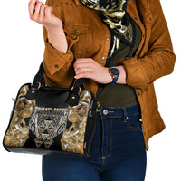 Aotearoa Waikato Tainui Shoulder Handbag Maori Light Gold Tribal Paua Shell Pattern DT05 - Polynesian Pride