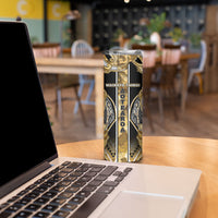 Aotearoa Waikato Tainui Skinny Tumbler Maori Light Gold Tribal Paua Shell Pattern DT05 - Polynesian Pride