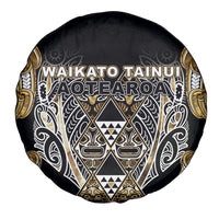 Aotearoa Waikato Tainui Spare Tire Cover Maori Light Gold Tribal Paua Shell Pattern DT05 - Polynesian Pride