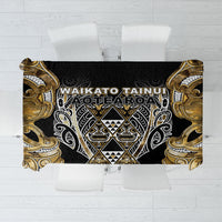 Aotearoa Waikato Tainui Tablecloth Maori Light Gold Tribal Paua Shell Pattern DT05 Yellow - Polynesian Pride