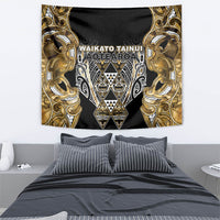 Aotearoa Waikato Tainui Tapestry Maori Light Gold Tribal Paua Shell Pattern DT05 - Polynesian Pride