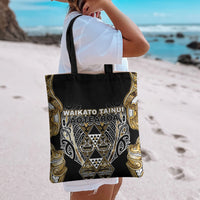 Aotearoa Waikato Tainui Tote Bag Maori Light Gold Tribal Paua Shell Pattern DT05 - Polynesian Pride
