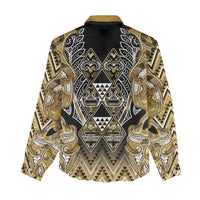 Aotearoa Waikato Tainui Women Casual Shirt Maori Light Gold Tribal Paua Shell Pattern DT05 - Polynesian Pride
