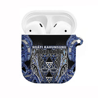 Aotearoa Ngati Kahungunu AirPods Case Maori Tribal Blue Paua Shell Pattern DT05 Blue - Polynesian Pride