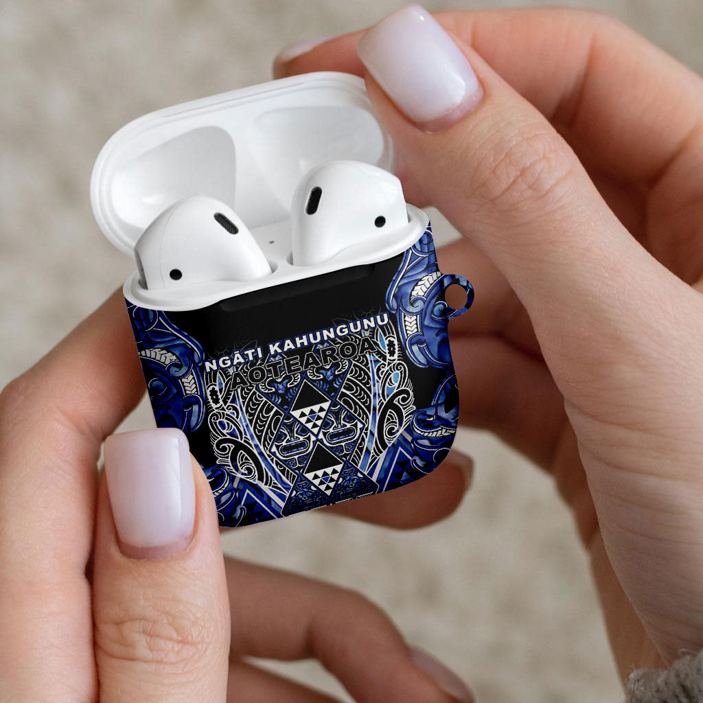 Aotearoa Ngati Kahungunu AirPods Case Maori Tribal Blue Paua Shell Pattern DT05 - Polynesian Pride