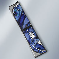 Aotearoa Ngati Kahungunu Auto Sun Shade Maori Tribal Blue Paua Shell Pattern DT05 - Polynesian Pride
