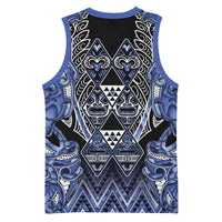 Aotearoa Ngati Kahungunu Basketball Jersey Maori Tribal Blue Paua Shell Pattern DT05 - Polynesian Pride
