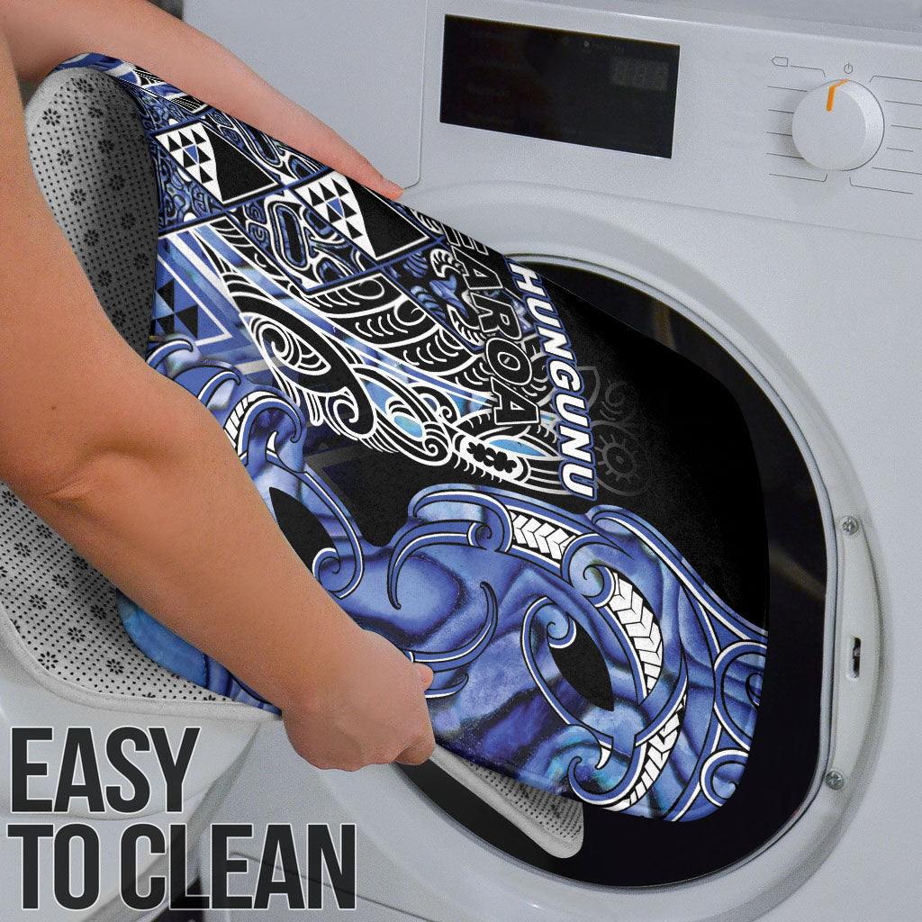 Aotearoa Ngati Kahungunu Bathroom Set Maori Tribal Blue Paua Shell Pattern DT05 - Polynesian Pride
