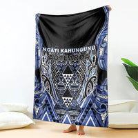 Aotearoa Ngati Kahungunu Blanket Maori Tribal Blue Paua Shell Pattern DT05 - Polynesian Pride