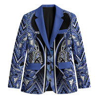 Aotearoa Ngati Kahungunu Blazer Maori Tribal Blue Paua Shell Pattern DT05 Unisex Blue - Polynesian Pride