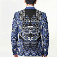 Aotearoa Ngati Kahungunu Blazer Maori Tribal Blue Paua Shell Pattern DT05 - Polynesian Pride