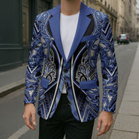 Aotearoa Ngati Kahungunu Blazer Maori Tribal Blue Paua Shell Pattern DT05 - Polynesian Pride