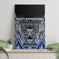 Aotearoa Ngati Kahungunu Canvas Wall Art Maori Tribal Blue Paua Shell Pattern DT05 - Polynesian Pride