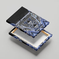 Aotearoa Ngati Kahungunu Canvas Wall Art Maori Tribal Blue Paua Shell Pattern DT05 - Polynesian Pride