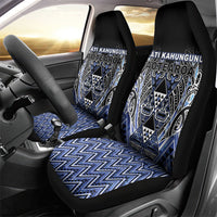 Aotearoa Ngati Kahungunu Car Seat Cover Maori Tribal Blue Paua Shell Pattern DT05 - Polynesian Pride