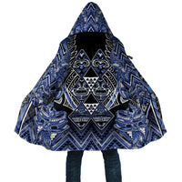 Aotearoa Ngati Kahungunu Cloak Maori Tribal Blue Paua Shell Pattern DT05 Unisex Blue - Polynesian Pride
