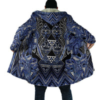 Aotearoa Ngati Kahungunu Cloak Maori Tribal Blue Paua Shell Pattern DT05 - Polynesian Pride