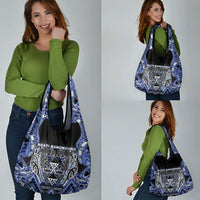 Aotearoa Ngati Kahungunu Grocery Bag Maori Tribal Blue Paua Shell Pattern DT05 - Polynesian Pride